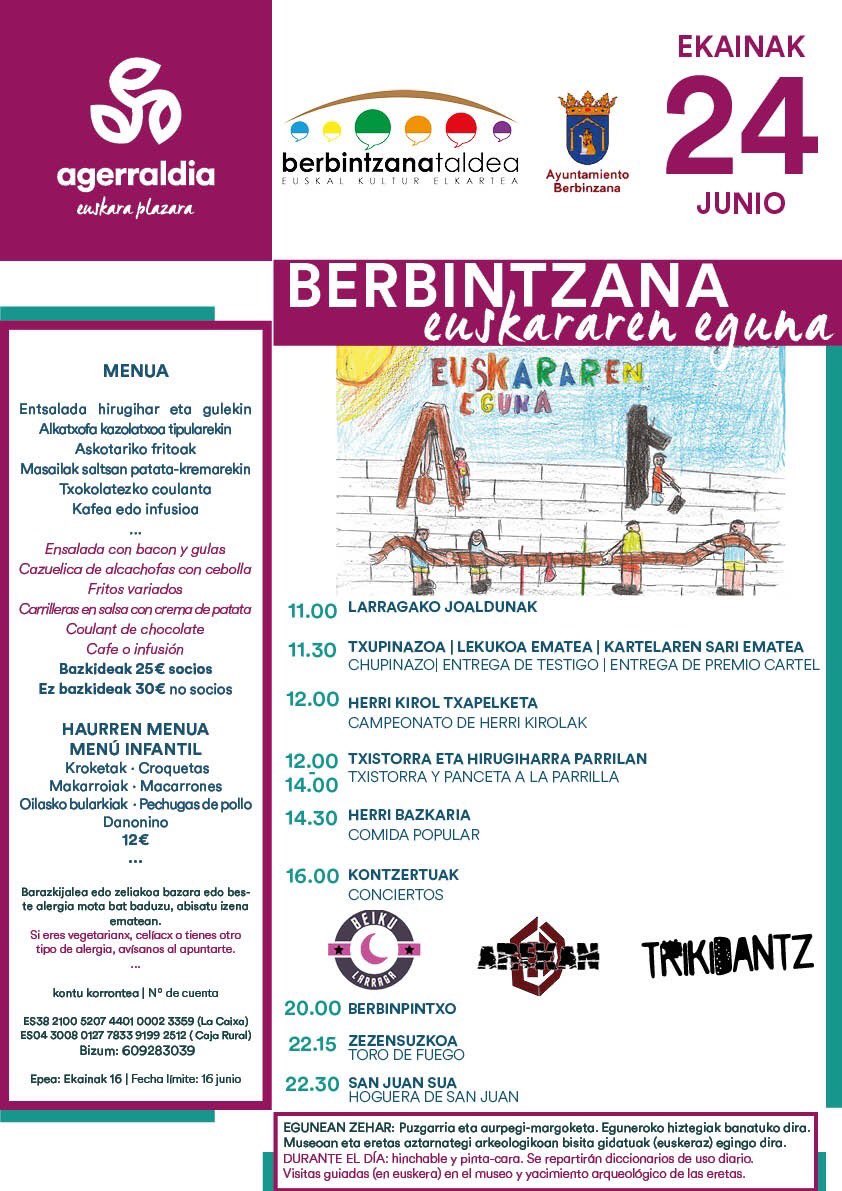 Berbinzana celebra hoy  sábado, 24 de junio, el Euskararen eguna, una jornada que tiene como objetivo normalizar el uso del Euskera en la localidad.
10etan euskeraz bisita gidatua museoan
Ongi etorri euskera maite dute guziei ❤️