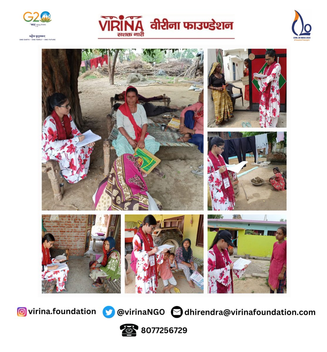 #Empoweringwomen, igniting change! The best motivation lies in serving and being part of #RastraNirman.
Let's create #NayaBharat together.

Join #VirinaFoundation to empower women, inspire change, and build a stronger nation.
 #awareness #survey 
@PMOIndia
@brajeshpathakup @ANI