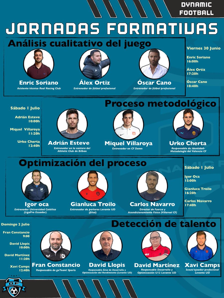 📢Solo quedan 5 dias!!! 

🗓En la sesión de tarde del día 1 de julio seguiremos con

🔶Bloque 3️⃣ OPTIMIZACIÓN DEL PROCESO 

🔹15:00h @IgorOcaPulido 

🔹16:20h <a href="/GianlucaTroilo1/">Gianluca Troilo</a> 

🔹17:40h <a href="/CarlosNavarroPF/">Carlos Navarro</a> 

Últimos días!!
Link inscripciones👇
bit.ly/3N6Q4SN