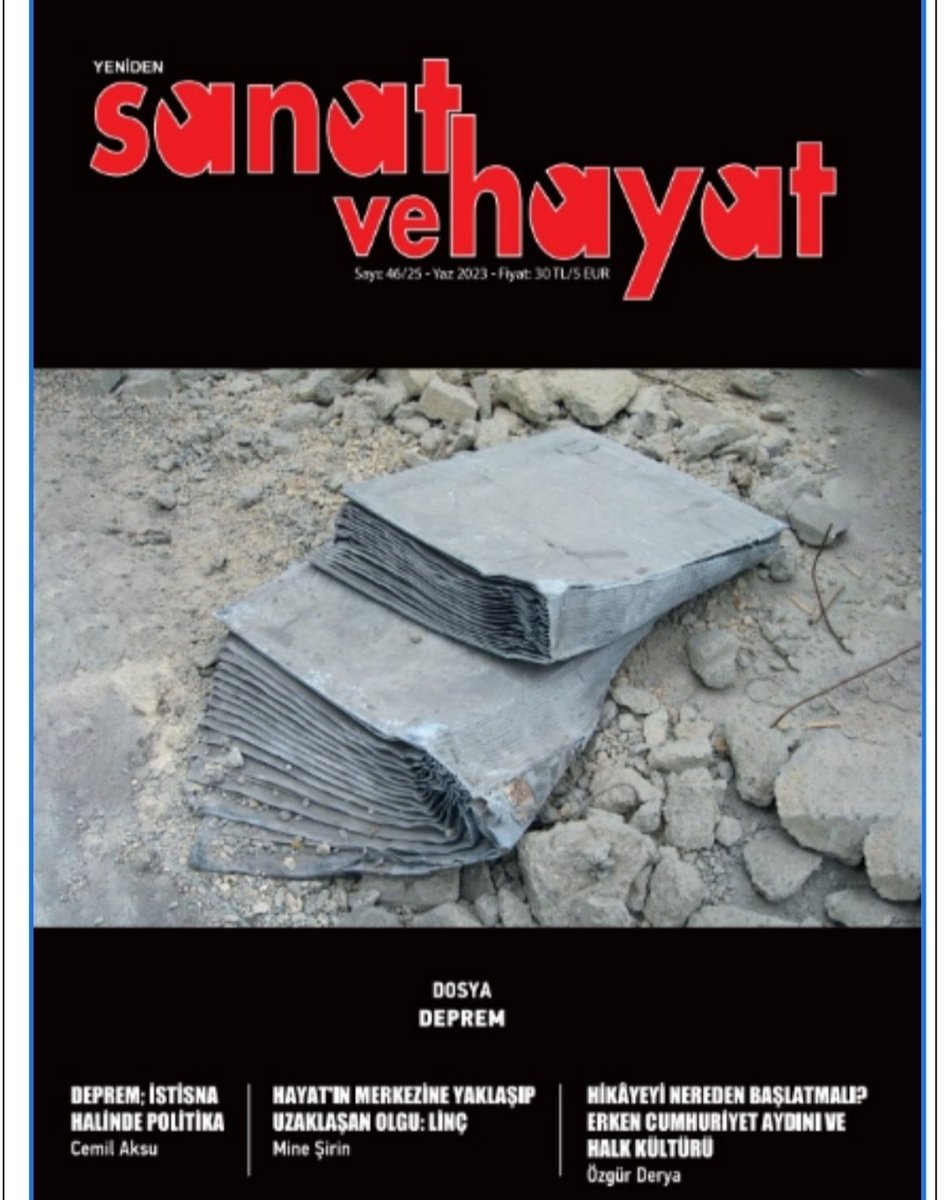 SanatveHayat15's tweet photo. Dergimizin "DEPREM" başlıklı son sayısı çıktı. Dosya konumuzla birlikte "Sanatta Linç" konusunu da ele aldığımız son sayımızı @beksav_ ve Mephistodan edinebilir, abonelik için sosyal medya hesaplarımızdan iletişime geçebilirsiniz. https://t.co/Qi46sl61w9
