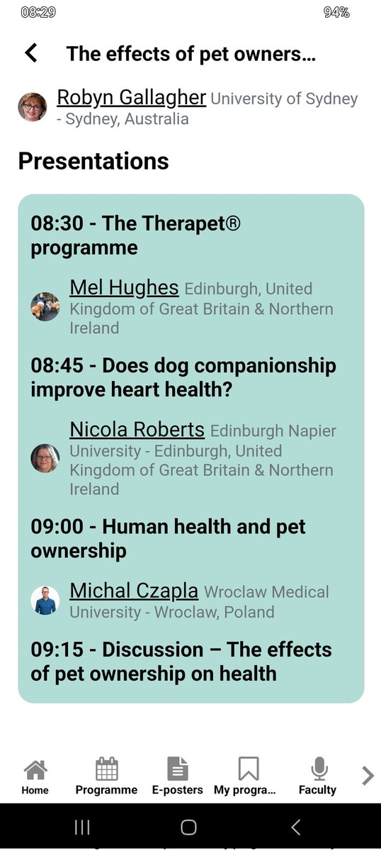 NRS_CVResearch's tweet photo. Just about to listen to a session on therapy pets at ACNAP Congress.
#ACNAP2023 
@lisneubeck 
@NHSResearchScot https://t.co/KaxI2LSVLE