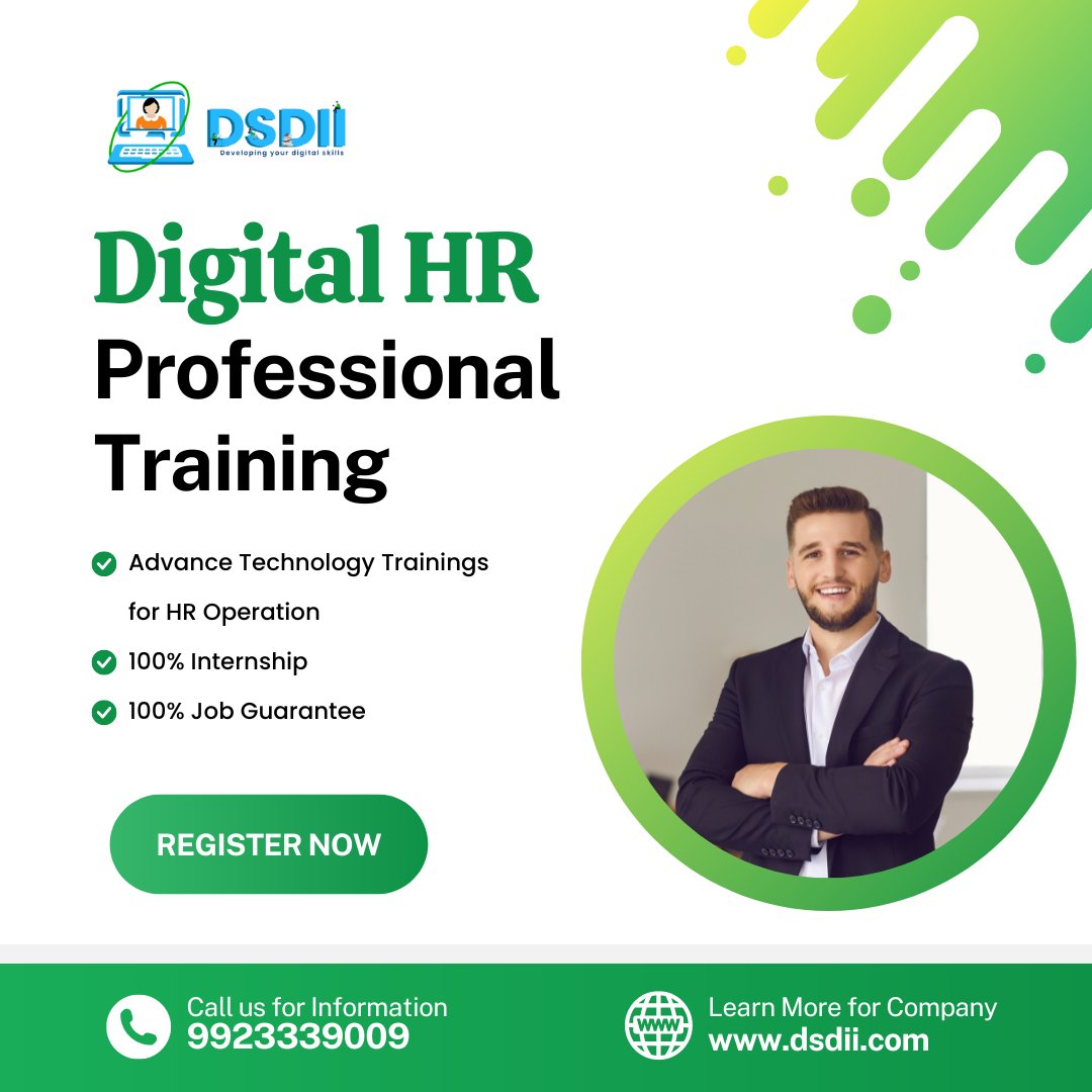 Acquire High-Demand HR Skills through Digital Training and Guarantee Your Job Success!
WhatsApp: +919923339009

#digitalskills
#hrtraining
#startupindia
#HR
#dsdii