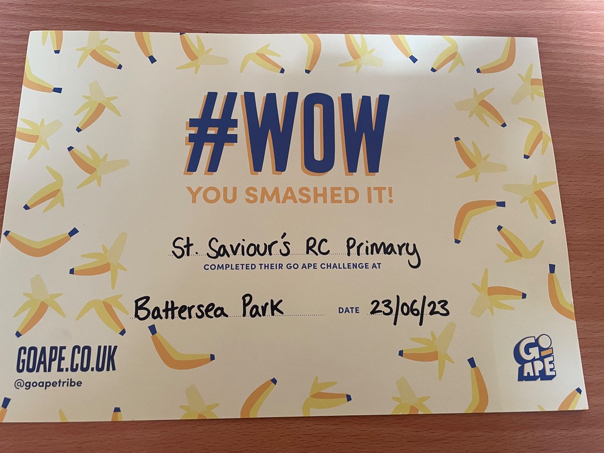 Kidzania, science Museum, GoApe and a sleepover at school last night. Don’t know about the kids but I’m exhausted. Our year 6 are amazing and did us proud!