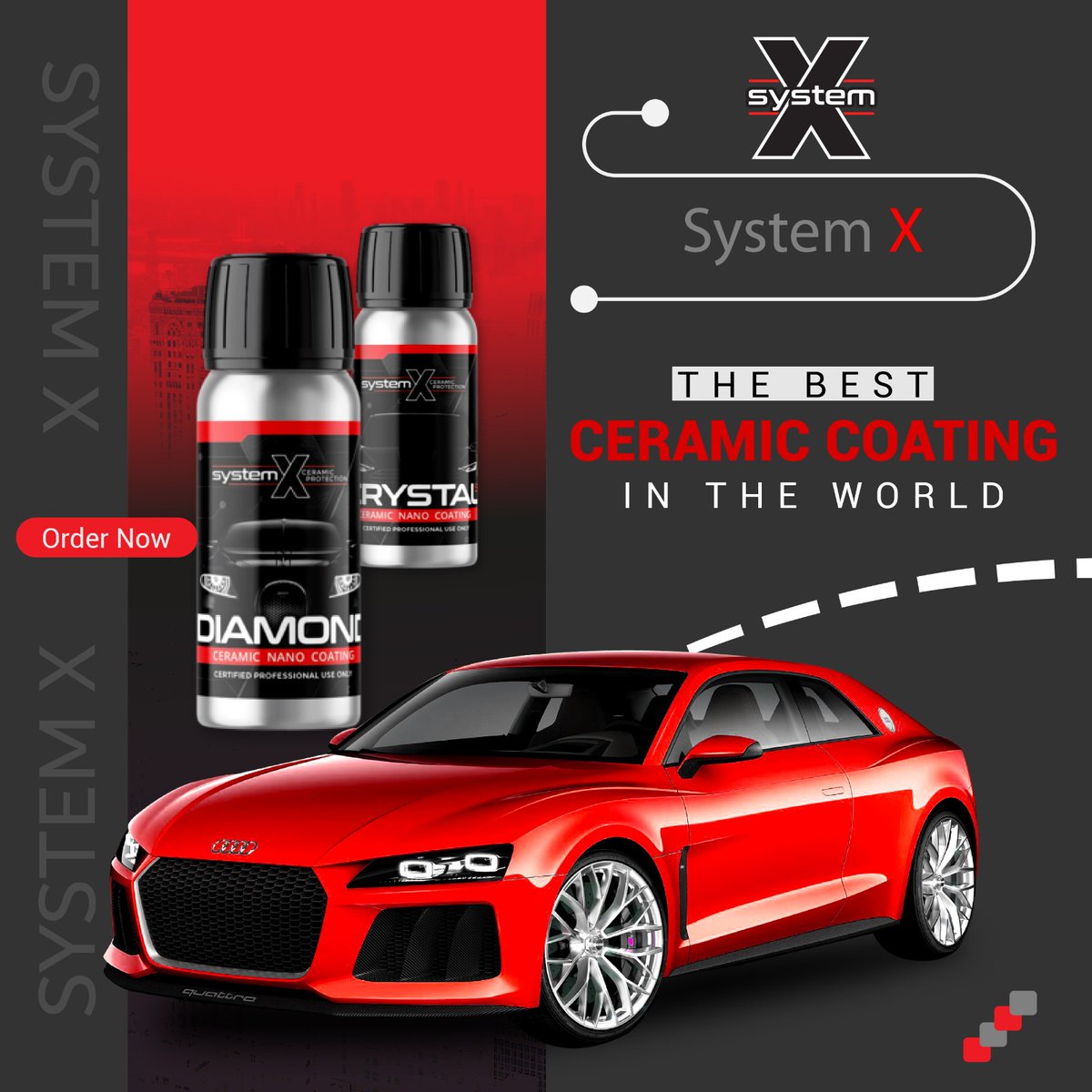 'System X Ceramic Coating: Protect, Shine, and Preserve.'
#autodetailing #coating #ceramiccoating #paintprotection #SystemX #detail #cardetailing #ecofriendly #ProtectYourInvestment #MadeInUSA #carcare #SystemXCeramicCoatings #CeramicCoating #car