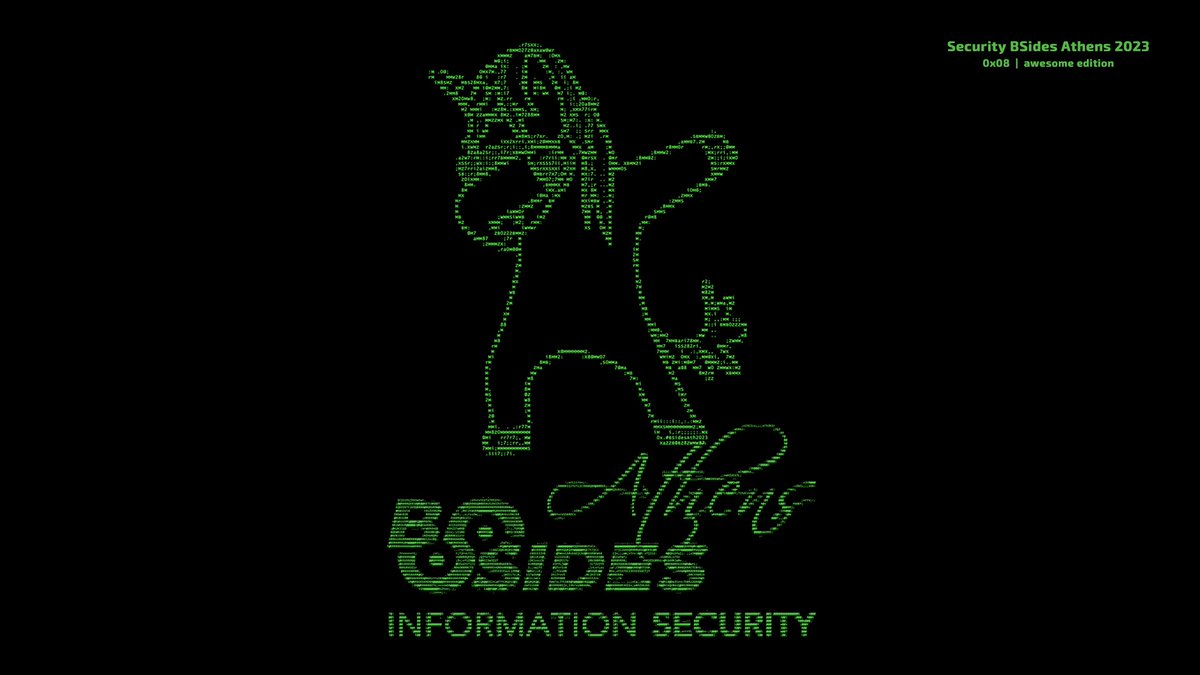🟩 Full room! 350 participants! We rock the house! #BSidesAth 🇬🇷 #dab 
🟩 Thank you <a href="/twelvesec/">twelvesec</a> @DeloitteGreece <a href="/SECFORCE_LTD/">SECFORCE</a> <a href="/bitcrack_cyber/">Bitcrack Cyber Security</a> <a href="/hackthebox_eu/">Hack The Box</a> <a href="/enisa_eu/">ENISA</a> for supporting this community initiative! #BSidesAth #InfoSec #CyberSecurity #EthicalHacking 🟩