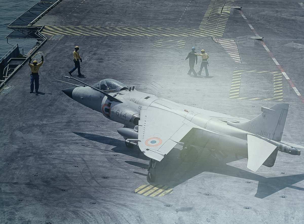 ...Sinha went cold and other Harriers took up from there to escort the F/A-18 until it landed on its home carrier: USS Enterprise, which was also apparently operating in the vicinity. (5/5)