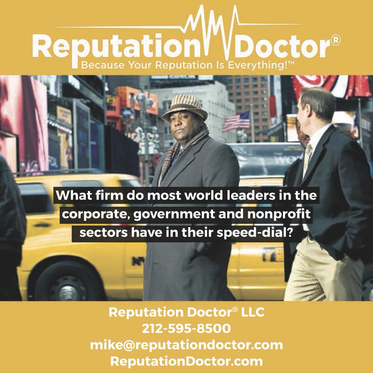 ReputationDoctor.com The number in speed-dial for global leaders in every sector. Why? Because Your Brand and Reputation Are Everything! #corporatecommunications #damagecontrol #litigationcommunications #crisismanagement #reputationmanagement