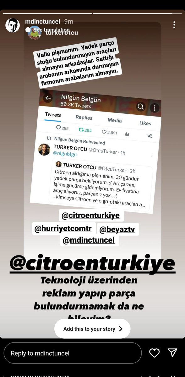 OtcuTurker's tweet photo. @CitroenTurkiye çözüm üretin çözüm. 
@CitroenFrance @selenuygunalkim https://t.co/3SkOh2GABp