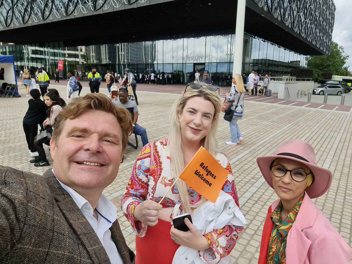 Birmingham is a proud city of sanctuary. Our story is all about migration and diversity. For centuries, Birmingham has always said #RefugeesWelcome. Fantastic to join with Cabinet colleague @nickyebrennan & friends from across our great city to celebrate #RefugeeWeek2023 today.