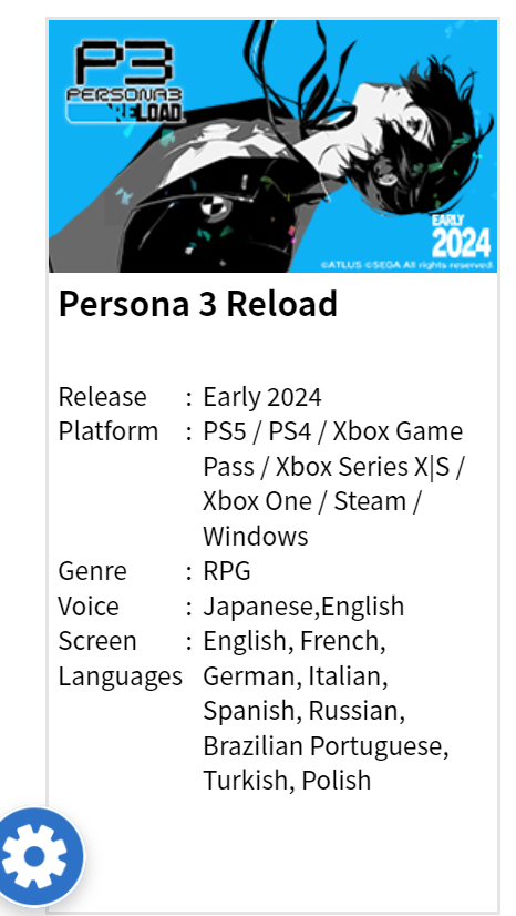 📢Sega'nin sitesinde Persona 3 Reload Türkçe destekli gözüküyor.

Screen LanguagesEnglish, French, German, Italian, Spanish, Russian, Brazilian Portuguese, Turkish, Polish

asia.sega.com/en/