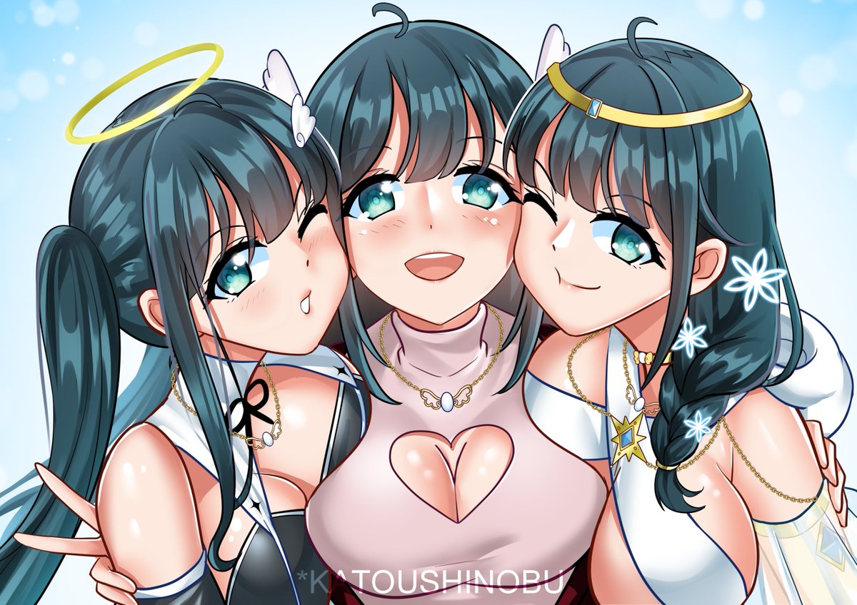 Repost again commission of @Kain_the_Bear
This is 3 models of Nene Amano   
She look very cute in every looks ☺️ 
#AmaneneArt #NeneTan #Vtuber 

💌DM me for commission         
#commissionsopen #commissions #originalcharacter #originalart