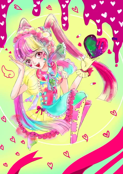 #2023年自分が選ぶ今年上半期の4枚 
ロックオン💘バレンタイン

感謝のLove🌼

ワタシと不安💜⋆͛

ウサミミサーカス団🎪

 #art  #イラスト 