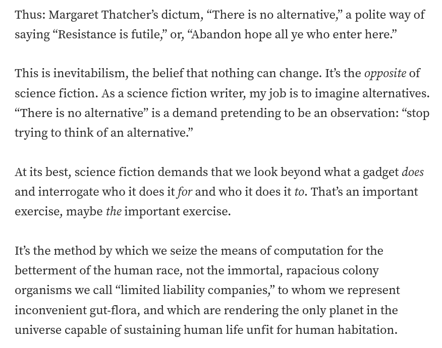 doctorow's tweet photo. #MargaretThatcher was a #Vogon.
https://t.co/K45F1bBCoC
#AbandonHopeAllYeWhoEnterHere #ResistanceIsFutile #ThereIsNoAlternative https://t.co/MbBWnKoMZy