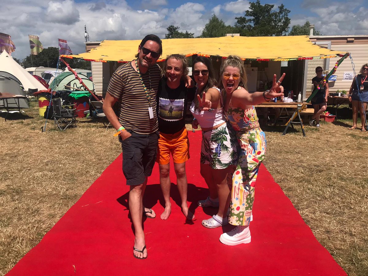 Today from 3pm on the @glastocabaret show with @JadeWorsley and Guy: Britain’s Got Talent’s @abicartercomedy and Comedian @paulfoot ✌️ #Glastonbury #comedy