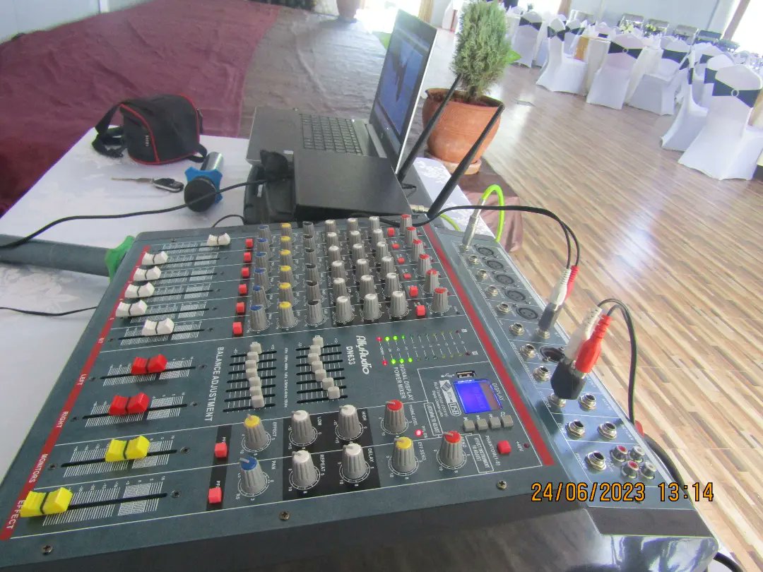 Peter_Neevy's tweet image. Today&apos;s workflow.

Provision of #PAsystem , #Dj for a graduation party at Corat Africa Karen. Have an upcoming event? Talk to us at Neevy Entertainment LTD on 0719670370 / 0756702802.

neevy.co.ke