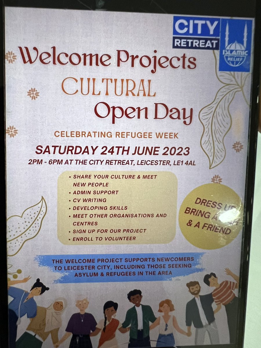 Hi everyone we are at The City Retreat for their Cultural Open Day, 2pm-6pm. Come and share your experiences about your local health and social care services. Come and see what volunteering opportunities we have to suit you.
