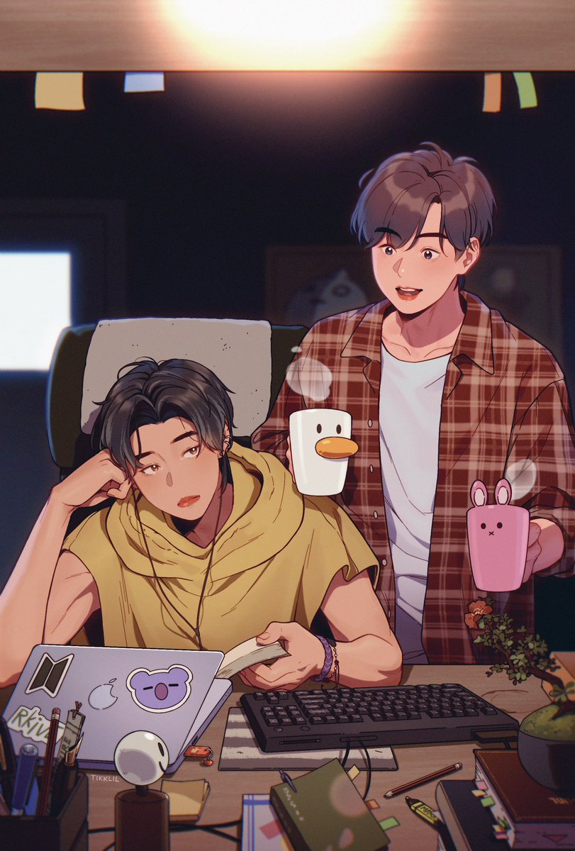 Zine work from the last couple of months!
<a href="/TaehyungZine/">Vante: Taehyung Zine 🎨 Digital Orders Open!</a> and <a href="/NamKookZine/">Be My Home: A NamKook Domestic Zine 💞 CONCLUDED!</a> respectively 💞