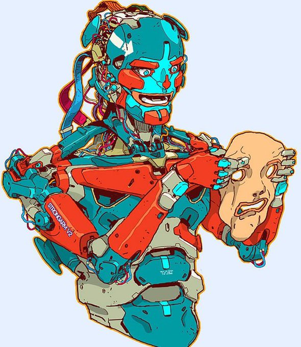 「humanoid robot smile」 illustration images(Latest)