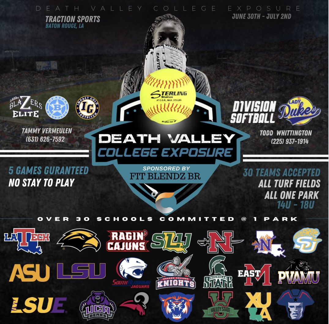 Getting ready for our camp & showcase this weekend in Baton Rouge!!!! d1visionfastpitch.com/about-1