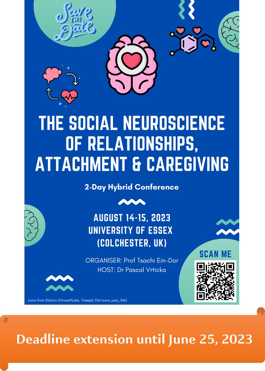 Don't miss the deadline and submit your #abstract for our unique #summer #conference #SNRAC2023 by tomorrow 25 June 2023: pvrticka.com/soneat-confere… 👇🏻!

#social #neuroscience #attachment #caregiving #parenting #trauma #adversity #touch #oxytocin #genetics #epigenetics #psychology
