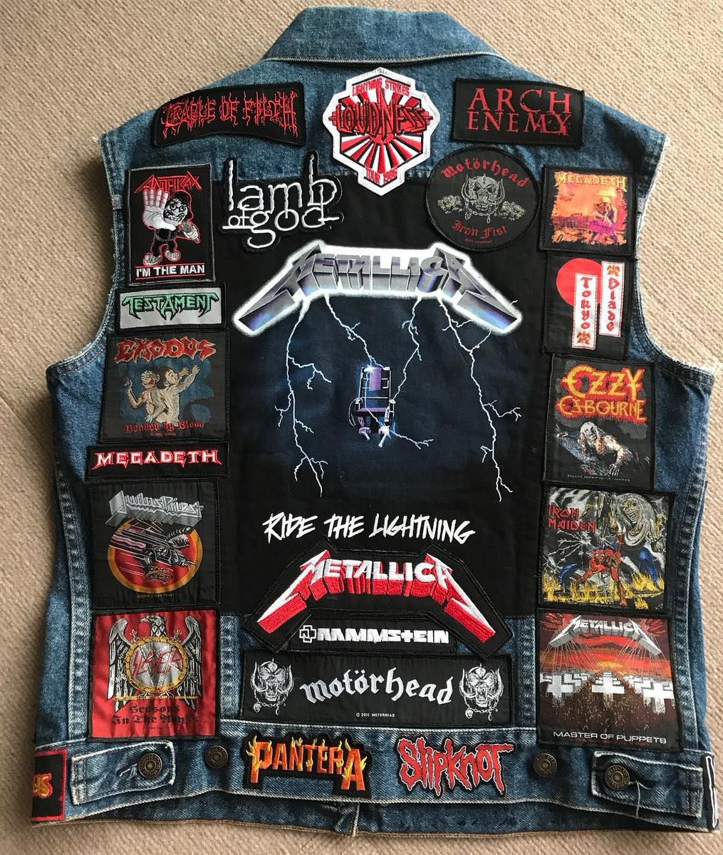 I never had a Metal patch jacket; how about you ?? 

#heavymetal #metal #heavy #metalmusic #metalhead #metalheads #headbanger #headbangers #band #bands