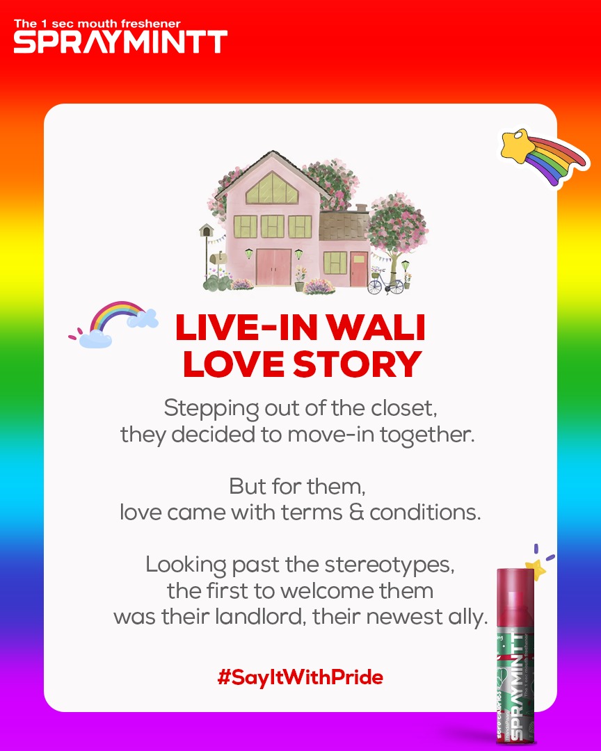Renting a house can be a pain, 
especially for unmarried couples. Comment if you can relate or if you know someone who will!🔑🏠
#SayItWithPride

#Spraymintt #EkSecondKaafiHai #LGBTQIA #Pride #Pride2023 #LoveWins #Acceptance #LoveIsLove #LGBTLove #BornPerfect #LGBTQIAPlus