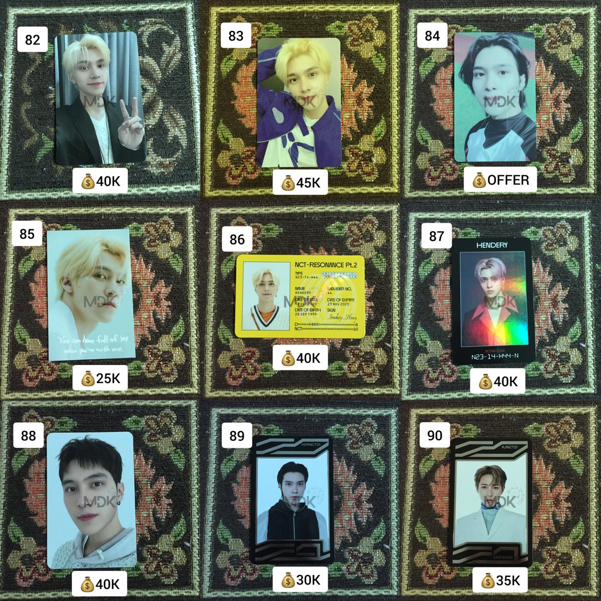 🖇️ ; aab hendery resonance access card idcard past future lucky draw universe season greetings sg 2021 uc sanrio tradingcard renjun universe card