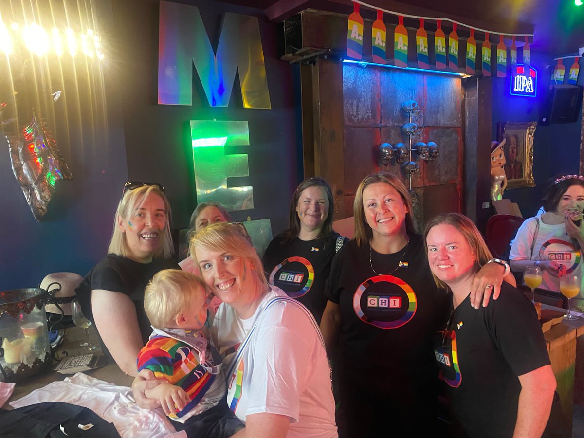 Some of our wonderful staff, friends &amp; families taking part in todays #DublinPride March 😍 

Inclusion is so important at CHI &amp; we are so happy to be taking part in #Pride2023 🏳️‍🌈