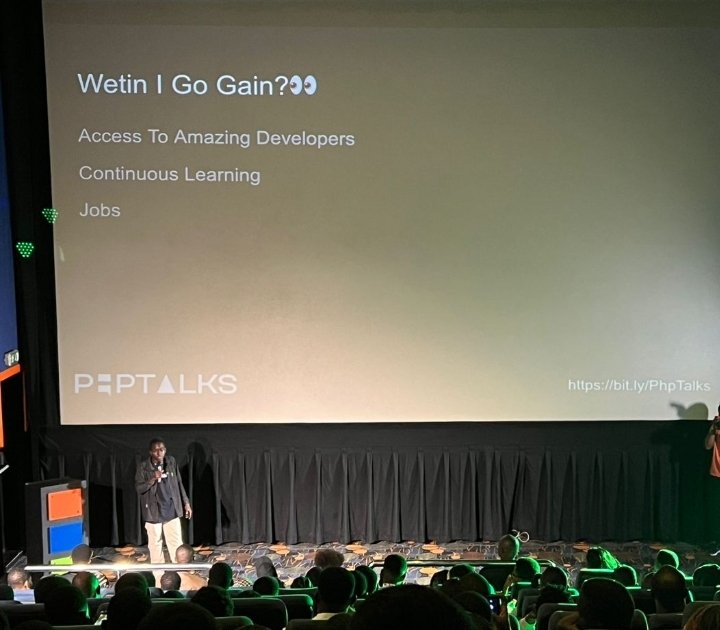 gdg_uyo's tweet photo. Joining @PhpTalks 🤔🤔
Wetin I go gain?

If you're not here, you're missing cause @mabadejedanphp has given us a great insight 🔥🫰

#ioextended
#GoogleioExtendedUyo 
#IoextendedUyo
#GDGUyo https://t.co/DVZYeKSiL5