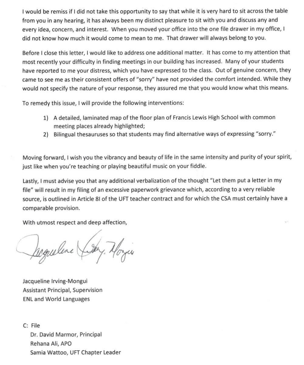 Jen Jennings, PhD (@eduwonkette_jen) on Twitter photo If you read one thing today, I hope it will be the letter that <a href="/TeacherArthurG/">teacherarthurg.bsky.social</a>’s Assistant Principal put in his file this week. If you read one thing today, I hope it will be the letter that <a href="/TeacherArthurG/">teacherarthurg.bsky.social</a>’s Assistant Principal put in his file this week.