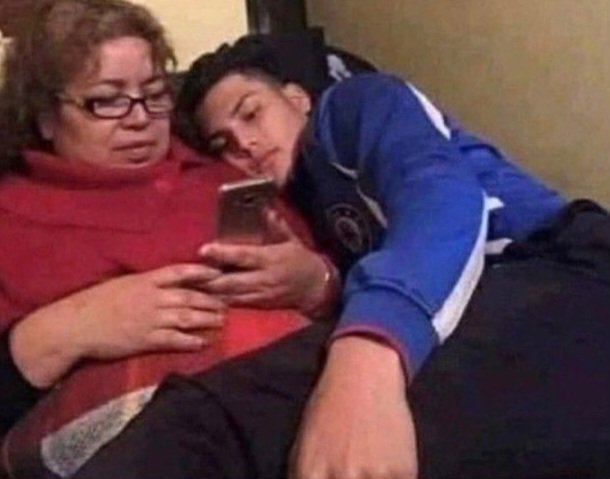 Me watching Anupama with my mom