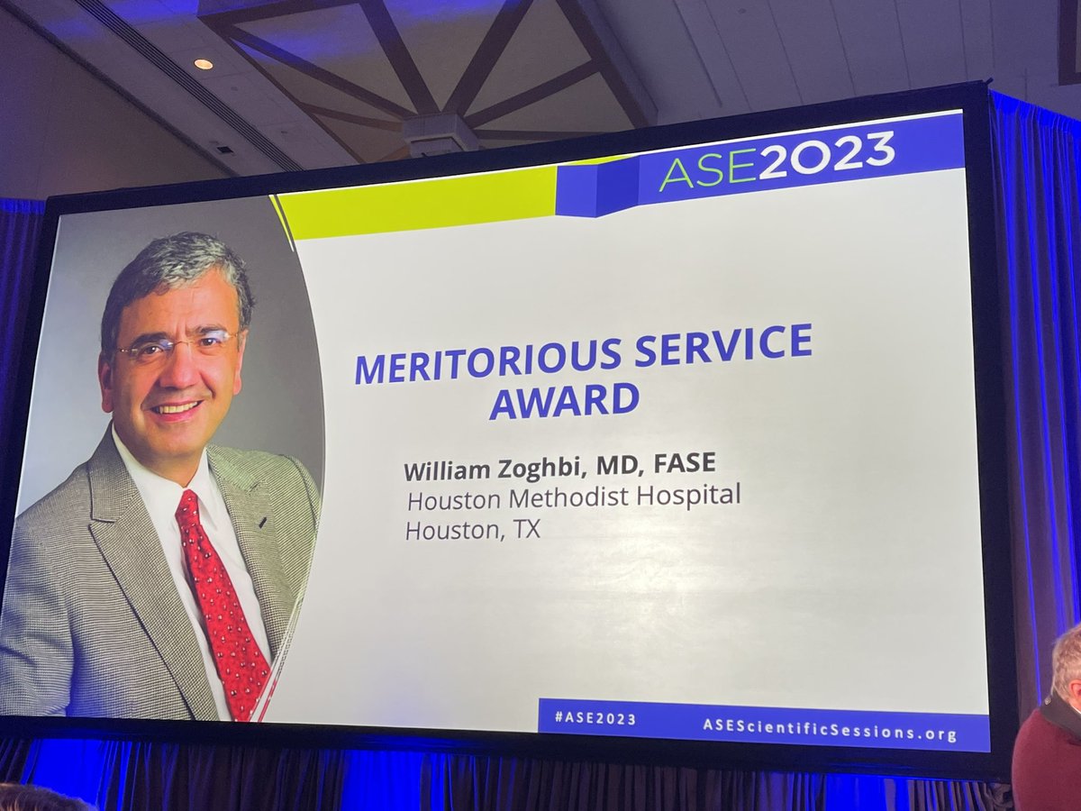 Madhav Swaminathan (@mswami001) on Twitter photo The amazing and great <a href="/WilliamZoghbi/">WilliamZoghbi</a> receives the Meritorious Service Award from <a href="/ASE360/">American Society of Echocardiography</a> at #ASE2023! The amazing and great <a href="/WilliamZoghbi/">WilliamZoghbi</a> receives the Meritorious Service Award from <a href="/ASE360/">American Society of Echocardiography</a> at #ASE2023!