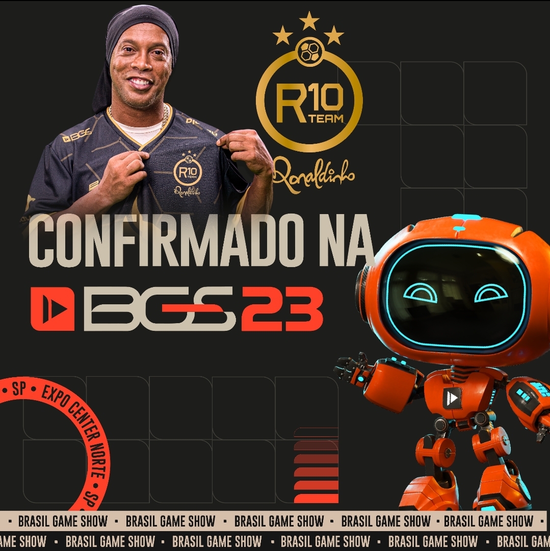 BrasilGameShow's tweet photo. ATENÇÃO: ISSO NÃO É UM ROLÊ ALEATÓRIO  🧙‍♂️⚽️

A equipe oficial de esports do Bruxo @10Ronaldinho, que nasceu na BGS19 vai marcar presença na @brasilgameshow.

Vem com os craques do FIFA para a BGS23 que será MÁGICA  ✨️

#BGS23 #GoR10Team #FIFAEsports https://t.co/eDYCVclSP0