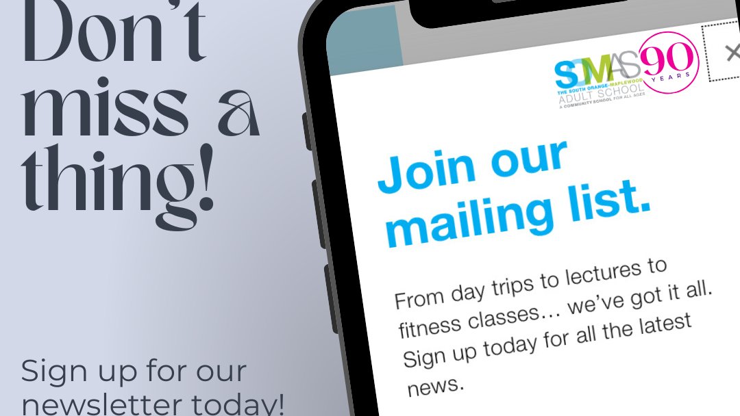 somas90's tweet photo. Over 9,000 of your neighbors have subscribed, so why haven't you? 🙂 Sign up for our weekly newsletter and get all the latest and greatest news! Subscribe here: https://t.co/TzjyJsluEy
#somadultschool #maplewoodnj #southorangenj #soma https://t.co/ppOmv1S3p7