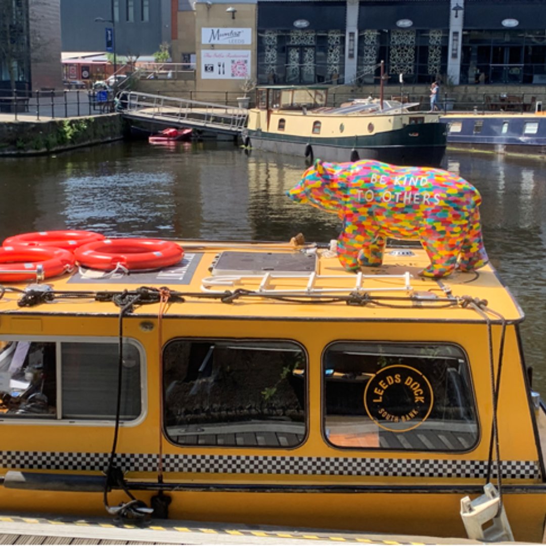 STILL GETTING THEIR BEARINGS🚤

Two of our beary lucky cubs get to skirt around Leeds on top of the water taxis 🐻
 You can find 'Jack' and 'Be kind to others' cubs waiting at  #LeedsDocks

Has anyone spotted Jack yet ?👀
To learn more, visit leedsbearhunt.co.uk