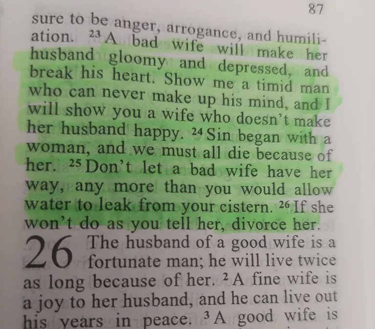 amerix's tweet photo. Men,

A bad woman is like a scorpion in your hand,

Don't hang onto a bad marriage thinking she will change. 

She will NOT.

Your peace of mind is important.

Your peaceful future is even more important.

Refuse to be a slave of a bad woman.

Sirach: 25

#MasculinitySaturday https://t.co/dDyqk6b4DO