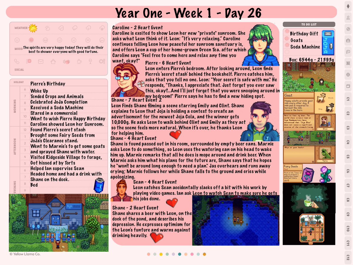Neish39's tweet photo. Completed JoJa Community Development Project
Rejected by Shiro at Flower Dance
Got stink bombed
And much more
Mods - Stardew Valley Expanded and Ridgeside Village mod
Planner - @yellowllamaco
#StardewValley #Gameplanner #StardewValleyExpanded #ridgesidevillage https://t.co/xzw9BGNBru