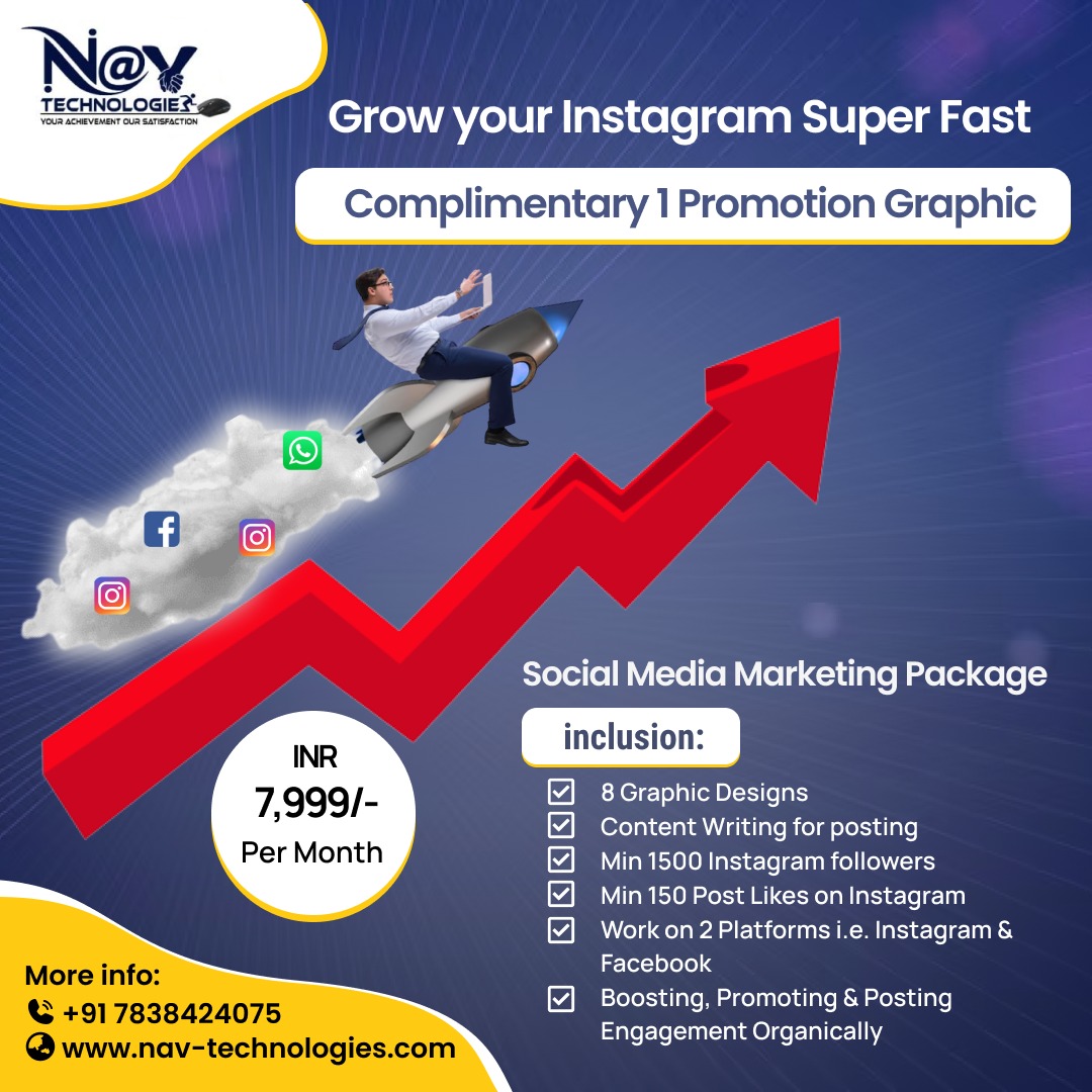 𝗚𝗿𝗼𝘄 𝘆𝗼𝘂𝗿 𝗜𝗻𝘀𝘁𝗮𝗴𝗿𝗮𝗺 𝗦𝘂𝗽𝗲𝗿 𝗙𝗮𝘀𝘁! 
Supercharge your business growth with 𝗡𝗮𝘃 𝗧𝗲𝗰𝗵𝗻𝗼𝗹𝗼𝗴𝗶𝗲𝘀! Our expert team is here to help you 
#navtechnologies #softwarecompany #itcompany #digitalmarketingcompany #computergraphics #navtechnologies