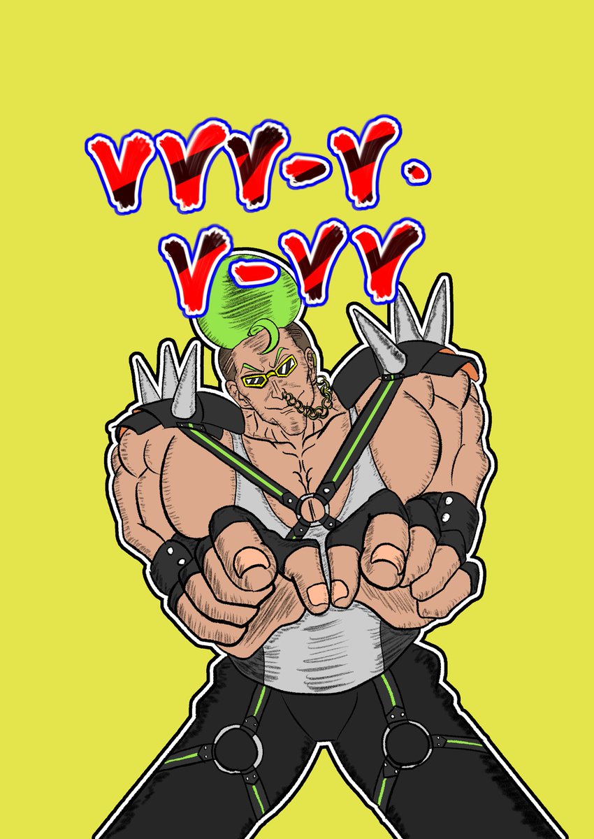 「夏コミ新刊『VVV-V・V-VV』表紙、こんな感じかも(彼が主役とは限りません)」|オヤジデスク@今日から頑張るのイラスト