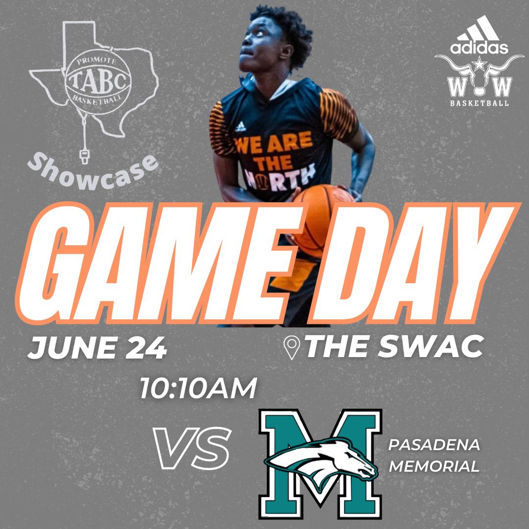 Longhorns finish up the @tabchoops showcase today against Pasadena Memorial at The SWAC @ 10:10am. Let’s go🔥🍊nation!! #WeAreTheNorth #PlayBigDallas #HornsUp #5A #TABCShowcase #TX #SummerHoops