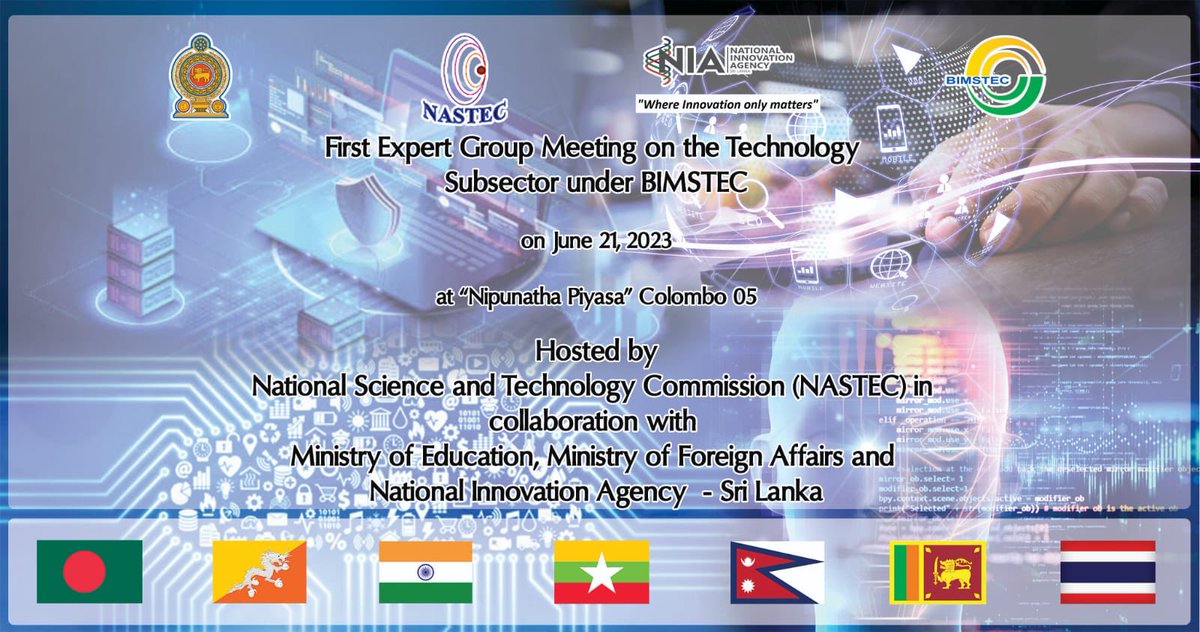 NationalInnova2's tweet photo. BIMSTEC meets in Colombo and virtually #lka https://t.co/KjMax8ywrb