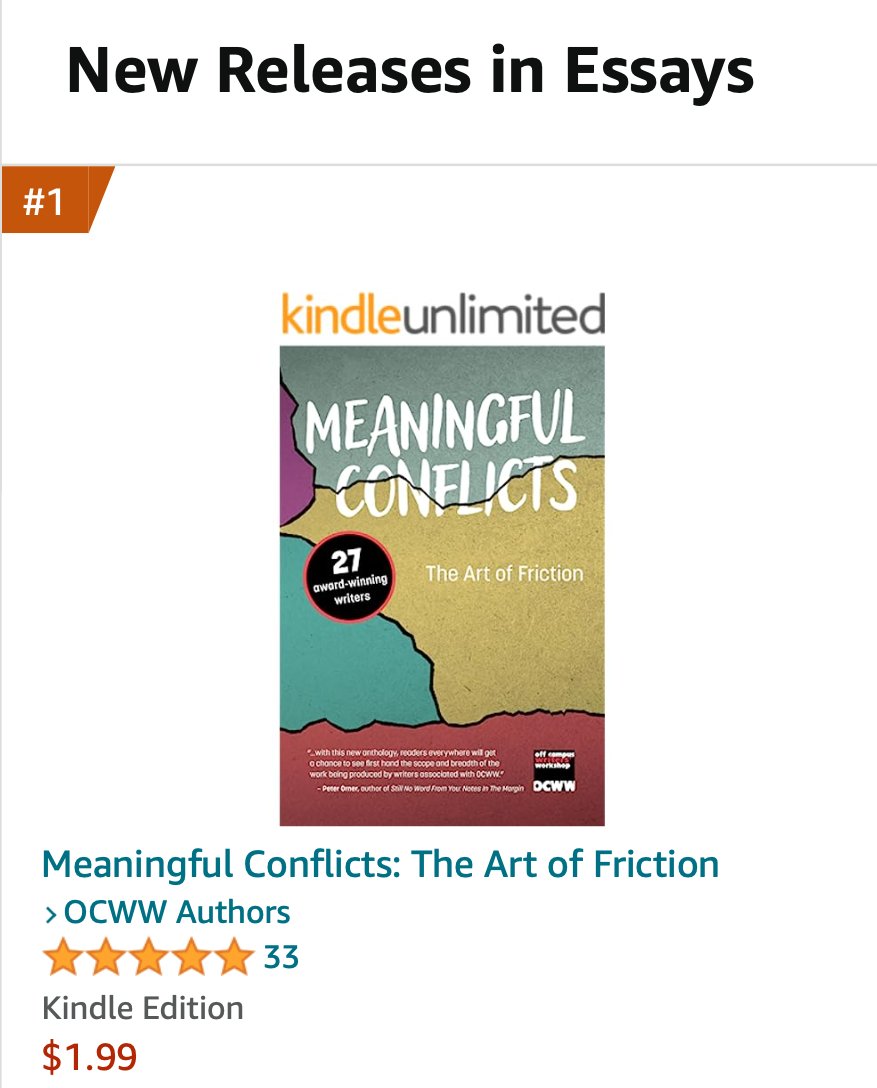 Many thanks for supporting the launch of our #ebook for #MeaningfulConflicts. We hit #1 in New Releases for Essays!

amazon.com/Meaningful-Con…