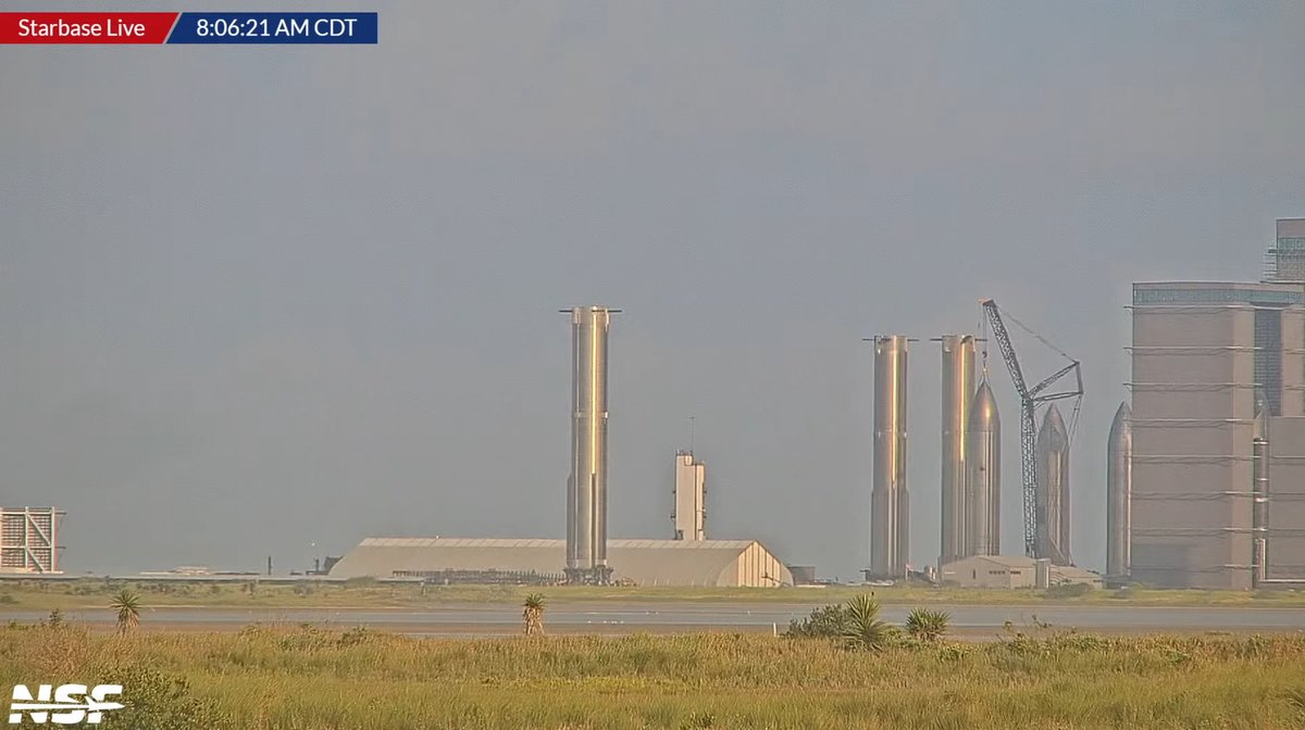 Booster 11 is on the move, departing the Mega Bay.

nsf.live/starbase