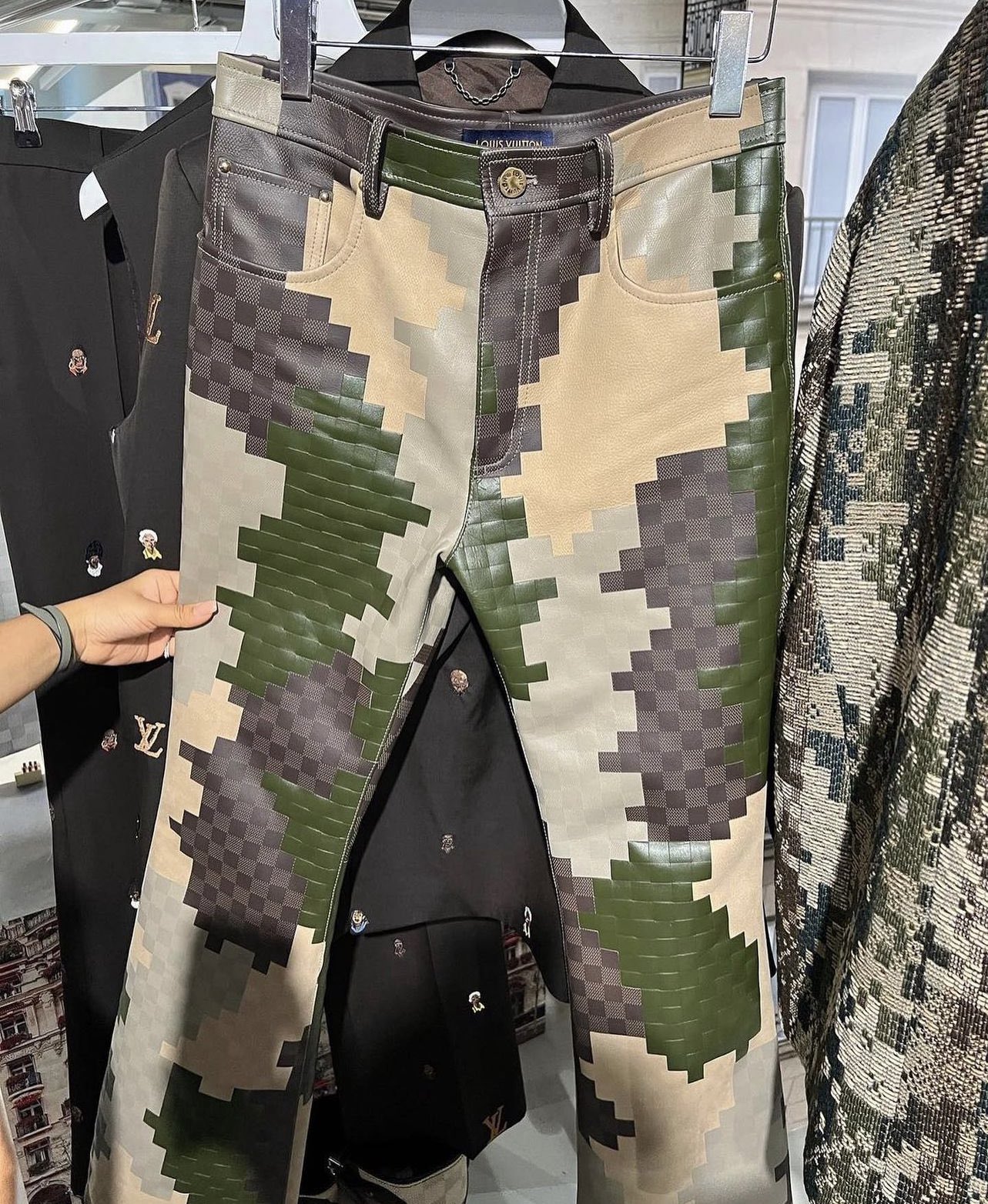 vuitton camo cargo