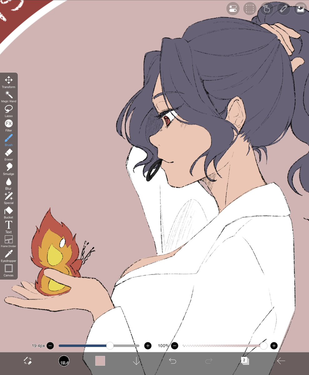 WIP for Scarle sticker freebies I’ll be giving out at #ANIMEImpulseBayArea2023 👀👀👀!! It’s my first time making freebies so I’m really excited