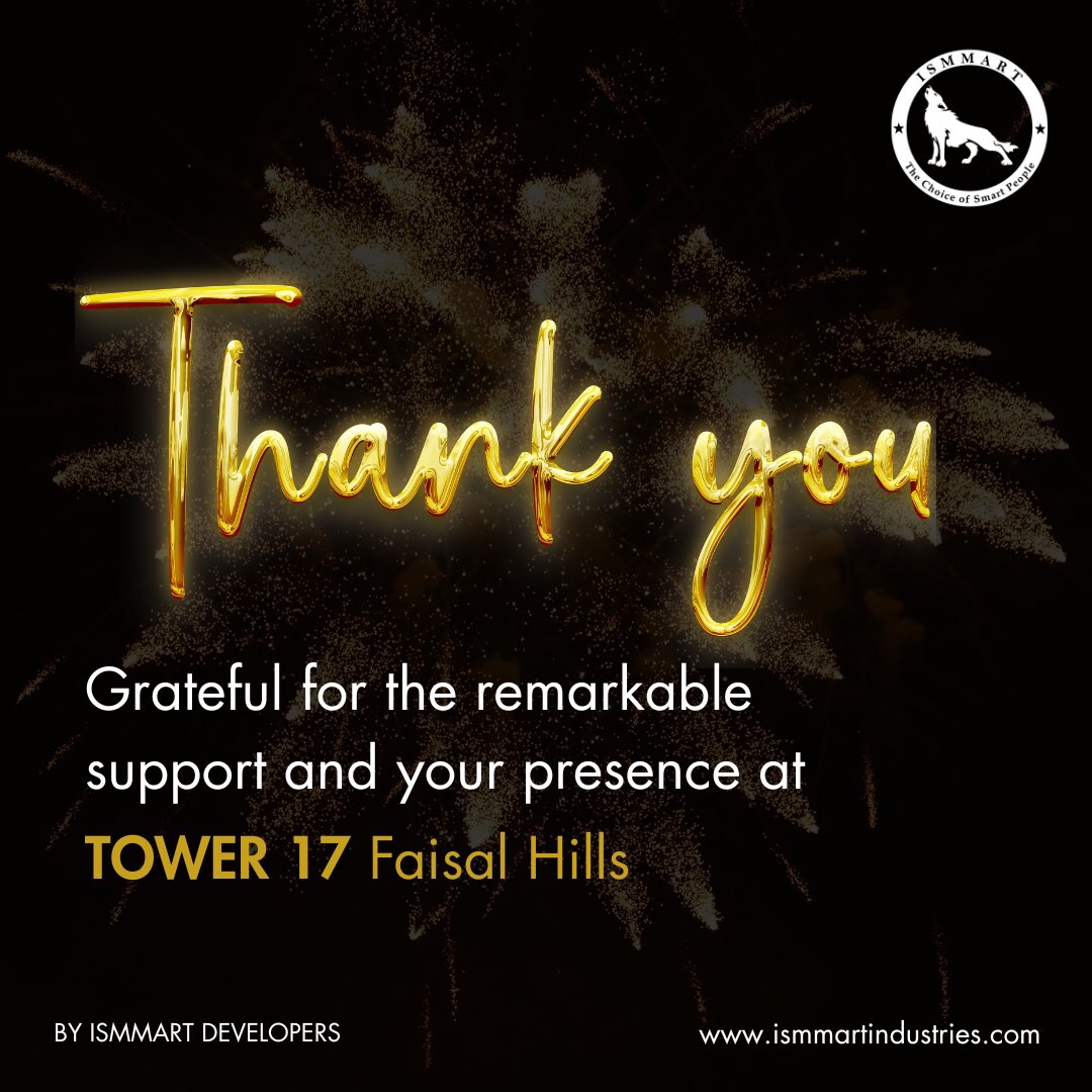 ismmartgroup's tweet photo. We are immensely grateful to all our valued guests for gracing us with their presence at the Tower 17 inauguration ceremony. Thank you for being a part of this momentous occasion and for your continued support. 
#Tower17 #ThankYou #ISMMart #ISMMartIndustries #ismmartdevelopers https://t.co/qQZRpFZmmc