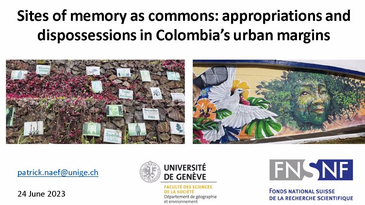 dennohomidoh's tweet photo. Patrick Naef, from University of Geneva, Switzerland paper exposes some of the tensions that arise when tourism, art, urban planning and violence coexist in the margins of Latin America.
@unibern @cetradKe @SwissTPH @iasc_commons
@swissafrica2 @uonbi
#CommonsWeWant #iasc2023 https://t.co/1NGexKef6D