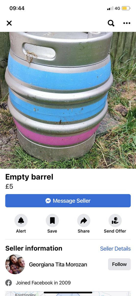 Hey @Isaacpoadbeer one of your casks for sale on Facebook marketplace (in Goole)