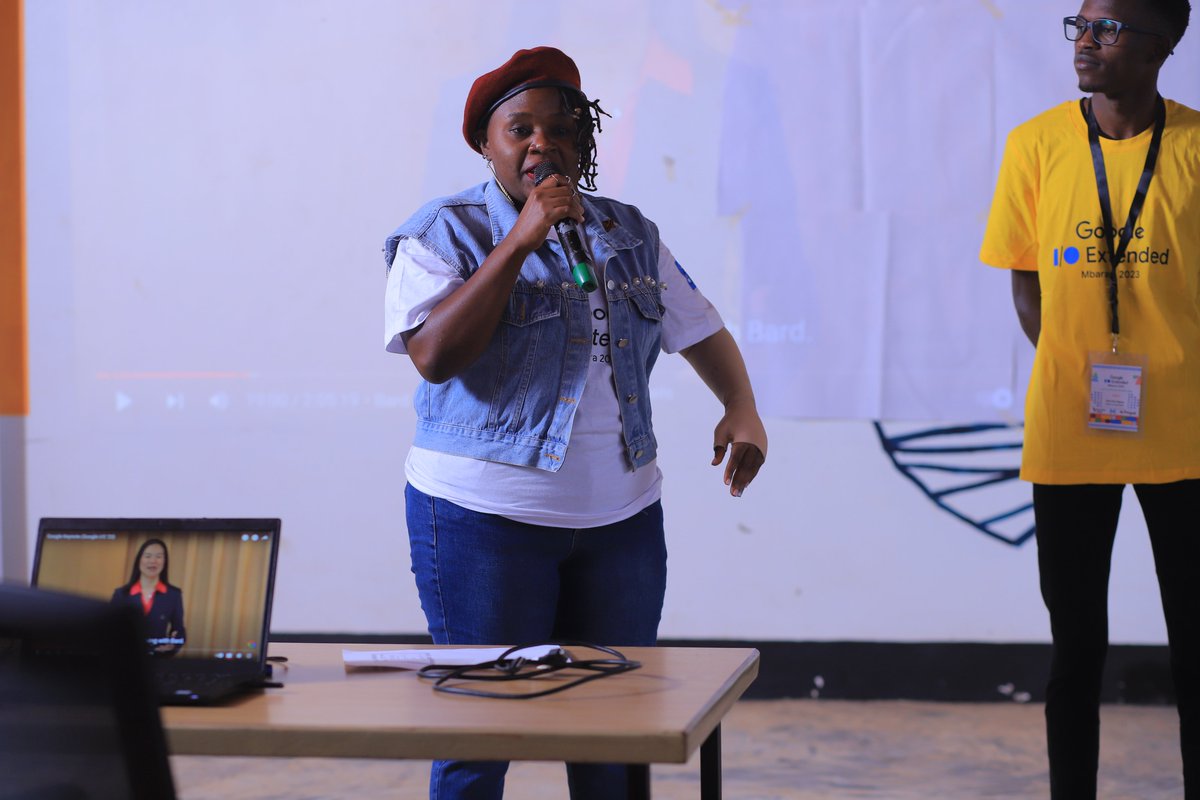 GDGCloudMbarara's tweet photo. Earlier on @petits_plaisir - the Regional Manager and @SankaraBMagezi - the Community Manager at @TheVillageUG - Mbarara gave opening remarks at #IOExtendedMbarara23 that's going on. https://t.co/49nQNb476h
