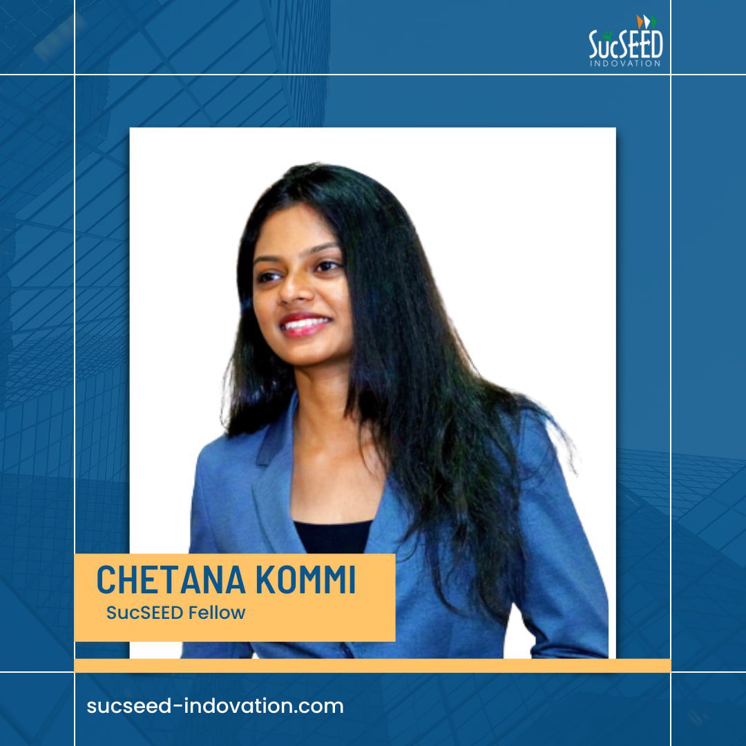 We are delighted to announce that Chetana Kommi is part of our Fellowship Cohort-1. Out of 200+ applications, we have been given the opportunity to ‘select a few’ to grow with us and Chetana is one of them. #SucSEEDfamily #backedbySucSEED